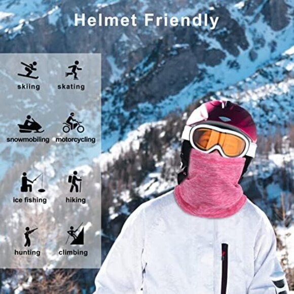 Balaclava Ski Face Mask, Winter Cold Weather Windproof Hooded Scarf Hat - Picture 5 of 7